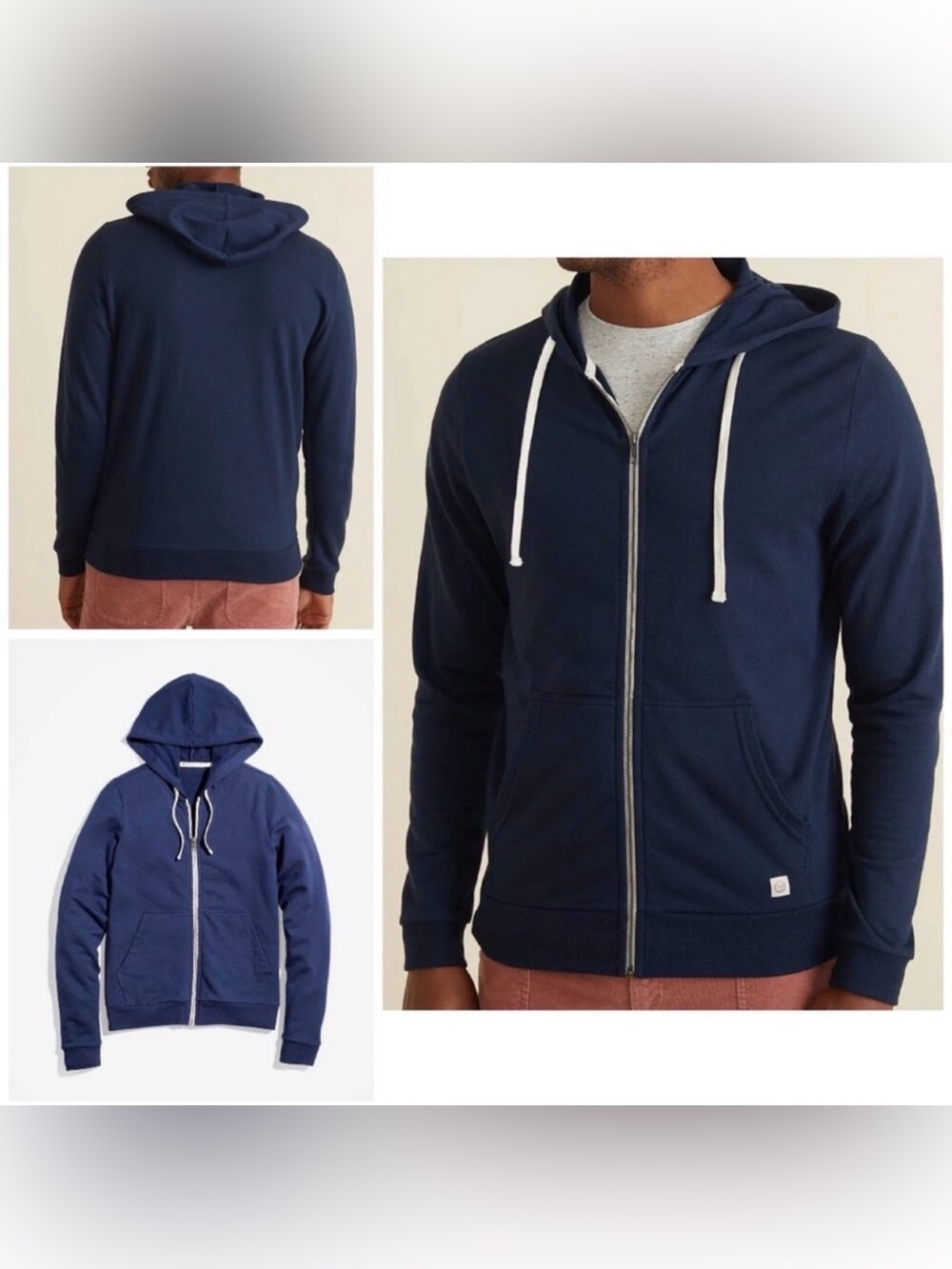 Marine Layer Afternoon Hoodie In True Navy